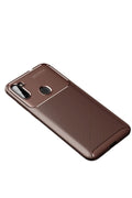 Mey İthalat® Samsung Galaxy A11 Kılıf Auto Focus Karbon Kapak - Kahverengi