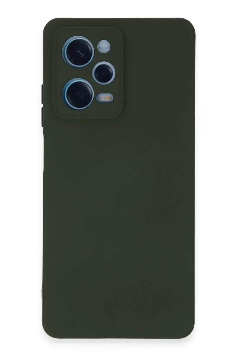 Mey İthalat® Redmi Note 12 Pro 5G Kılıf Nano içi Kadife Silikon - Koyu Yeşil