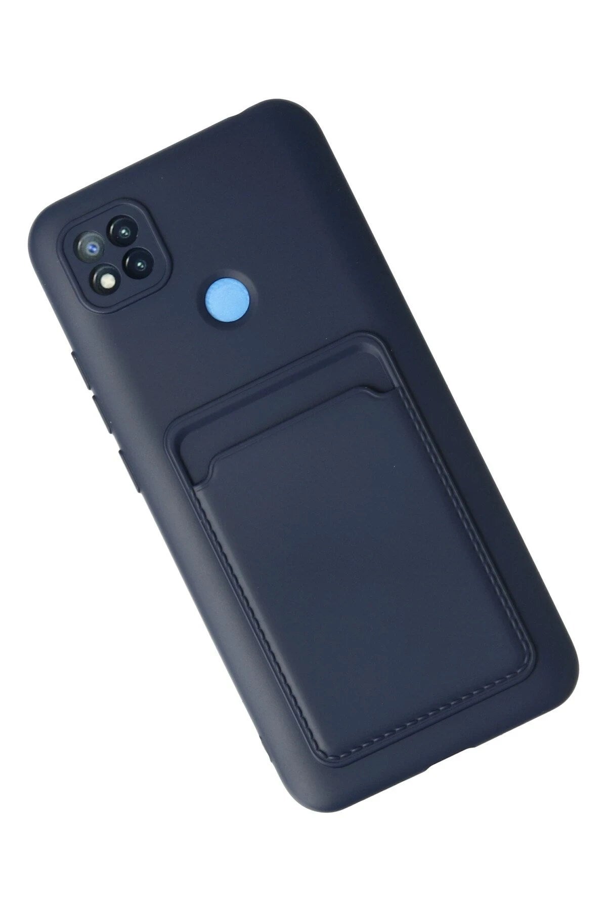 Mey İthalat® Redmi 9C Kılıf Kelvin Kartvizitli Silikon - Lacivert