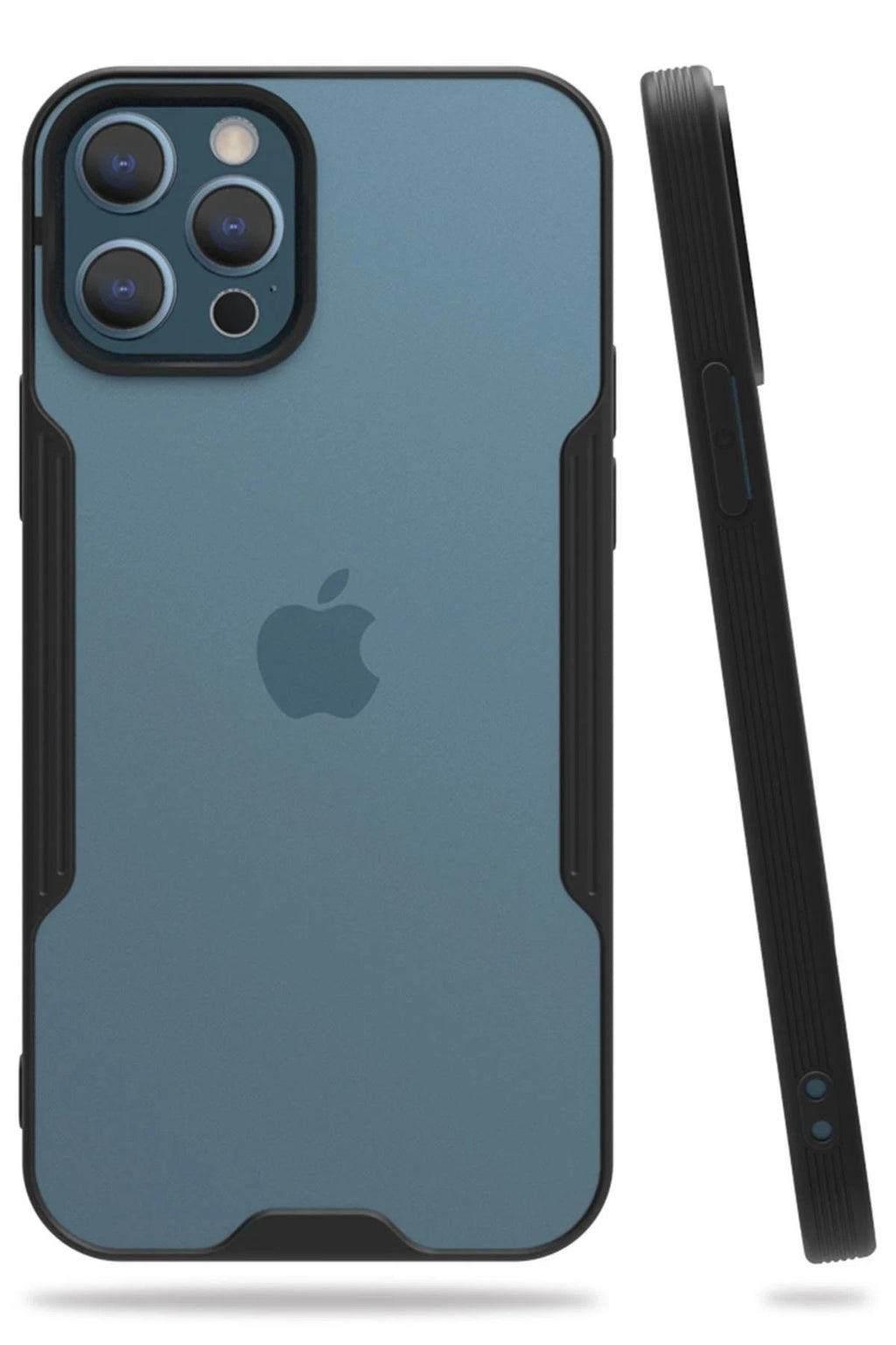 Mey İthalat® iPhone 12 Pro Max Kılıf Platin Silikon - Siyah