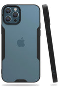 Mey İthalat® iPhone 12 Pro Max Kılıf Platin Silikon - Siyah