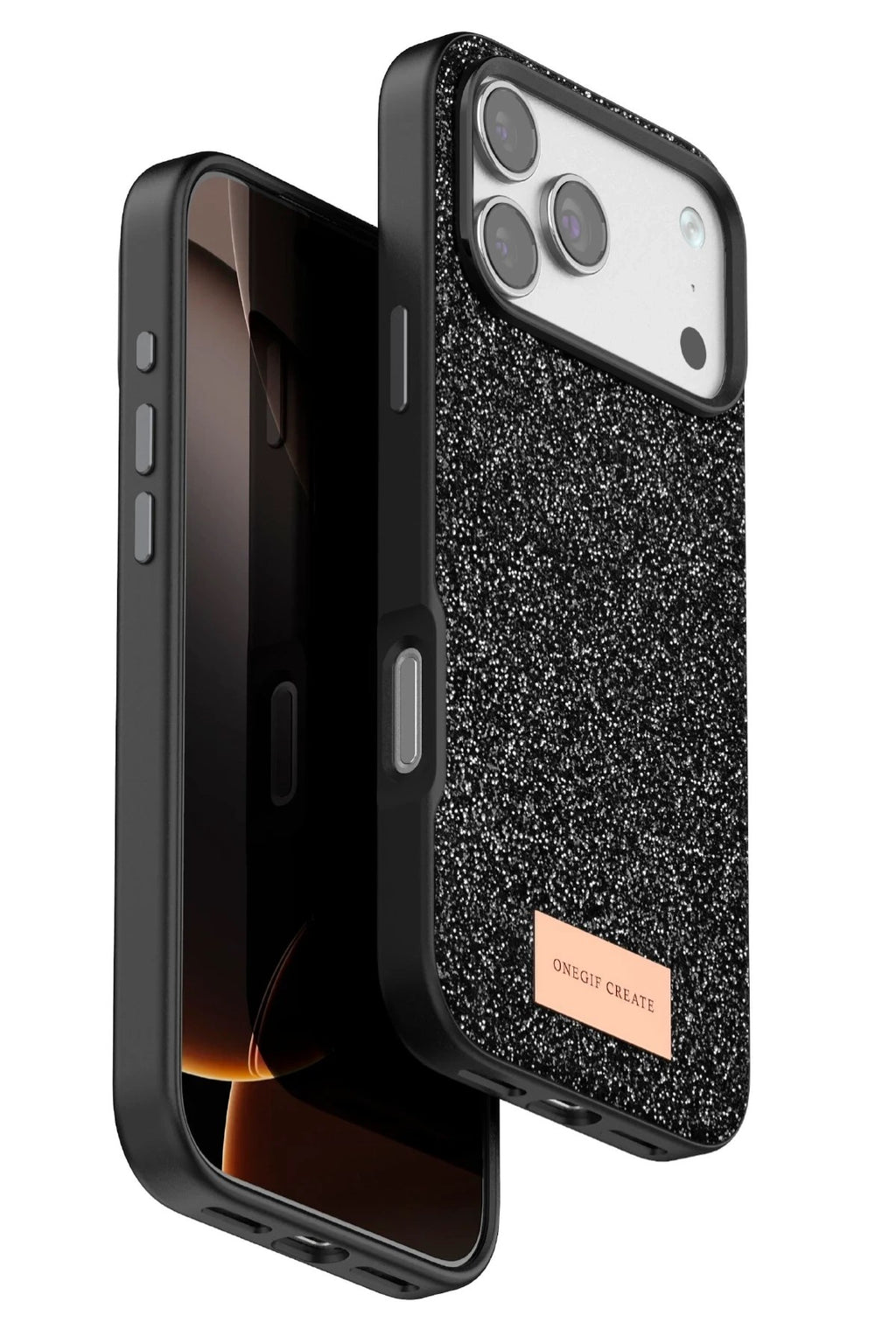 Mey İthalat® iPhone 17 Pro Bright Simli Kapak - Siyah