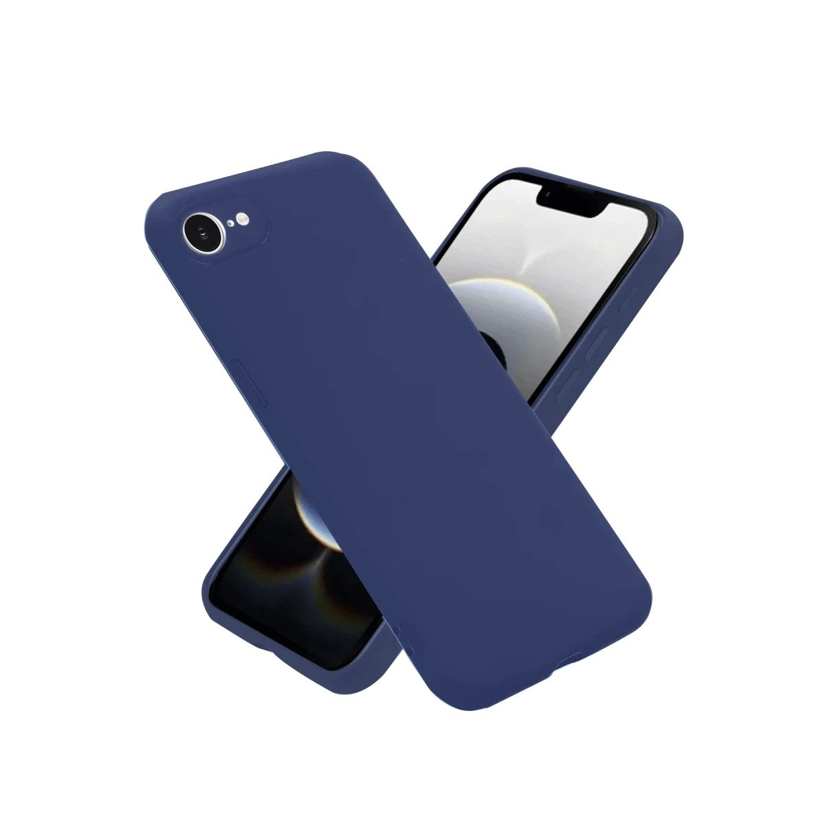 Mey İthalat® iPhone 16E Kılıf Nano içi Kadife Silikon - Lacivert