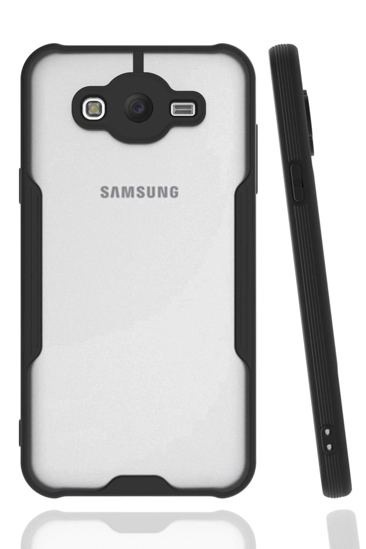 Mey İthalat® Samsung Galaxy J7 Kılıf Platin Silikon - Siyah