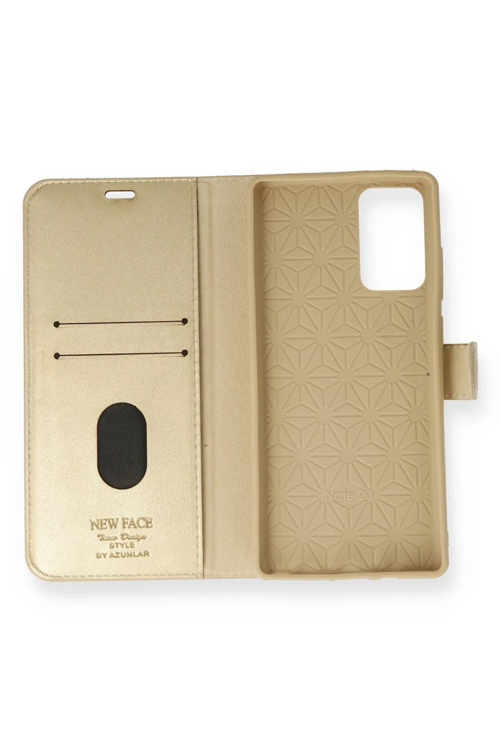 Mey İthalat® Samsung Galaxy Note 20 Kılıf Trend S Plus Kapaklı Kılıf - Gold