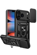 Mey İthalat® iPhone 17 Pro Max Pars Lens Yüzüklü Silikon - Siyah