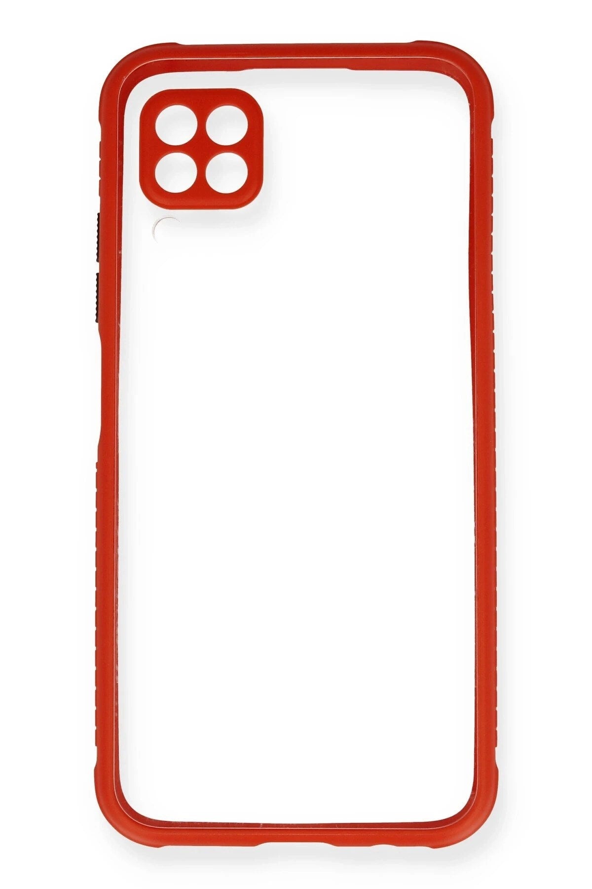 Mey İthalat® Huawei P40 Lite Kılıf Miami Şeffaf Silikon - Kırmızı