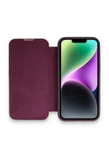 Mey İthalat® iPhone 13 Pro Max Kılıf Dolpin Kapaklı - Derin Mor