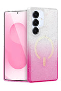 Mey İthalat® Samsung Galaxy S25 Plus Pummel Shiny Magsafe Kapak - Pembe