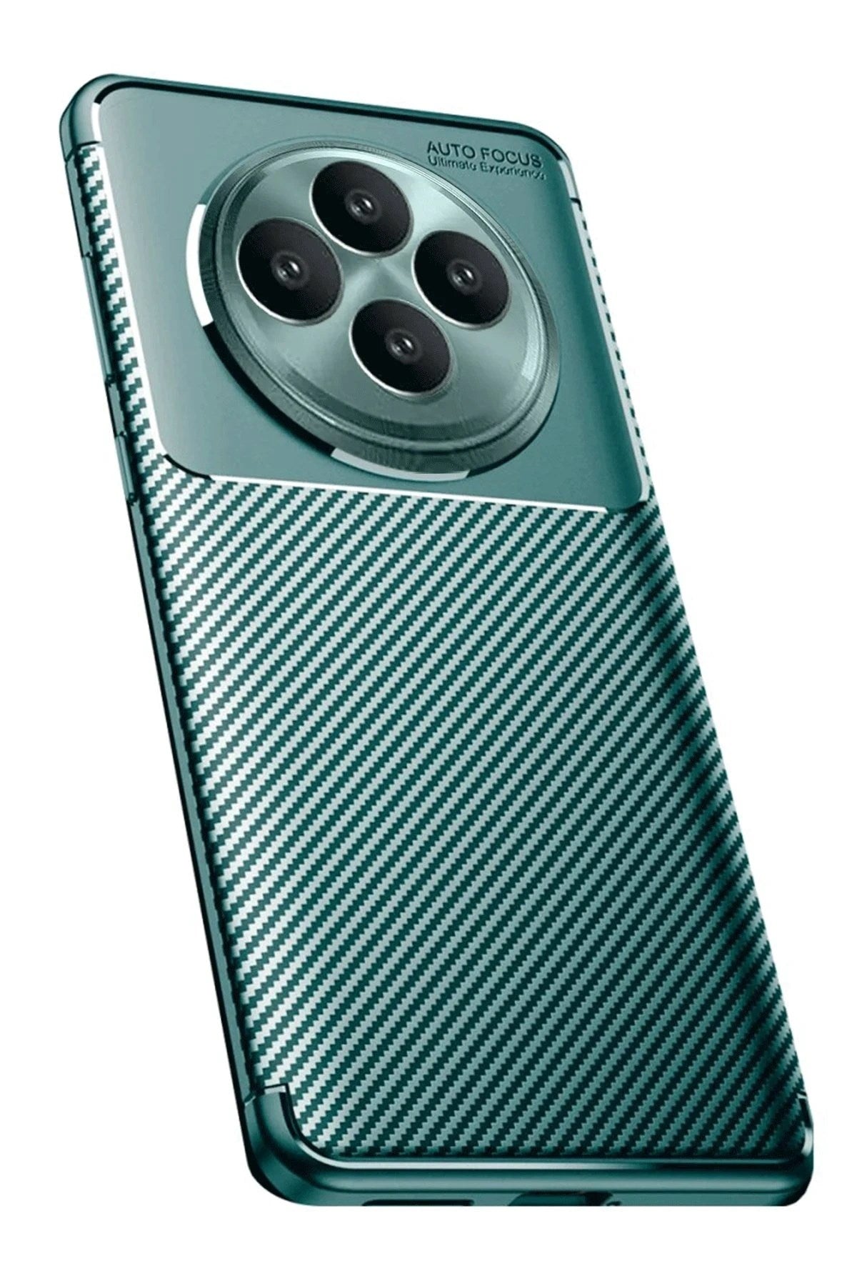 Mey İthalat® Reno 11 FS Kılıf Auto Focus Karbon Kapak - Koyu Yeşil