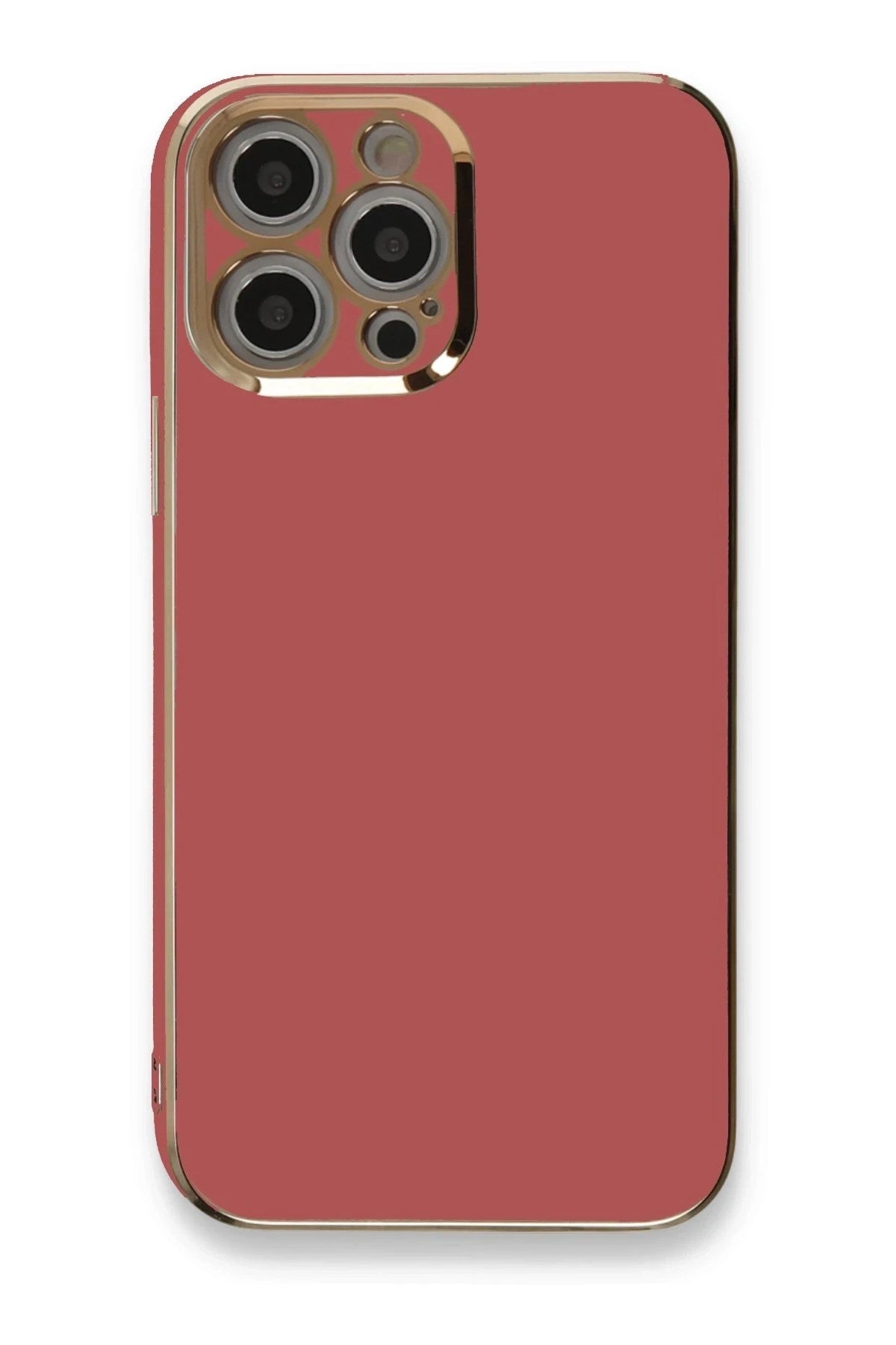 Mey İthalat® iPhone 12 Pro Kılıf Volet Silikon - Kırmızı