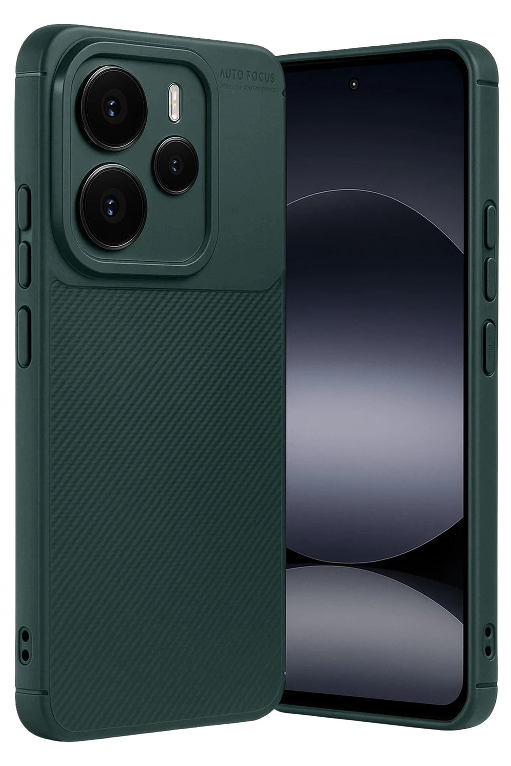 Mey İthalat® Note 14 5G Auto Focus Karbon Kapak - Koyu Yeşil
