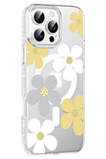 Mey İthalat® iPhone 16 Pro Floral Magsafe Kapak - Sarı