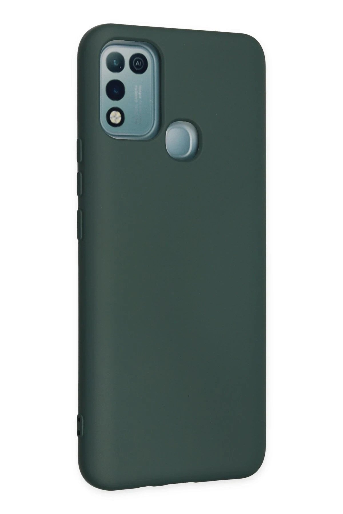 Mey İthalat® İnfinix Hot 10 Play Kılıf Nano içi Kadife Silikon - Koyu Yeşil