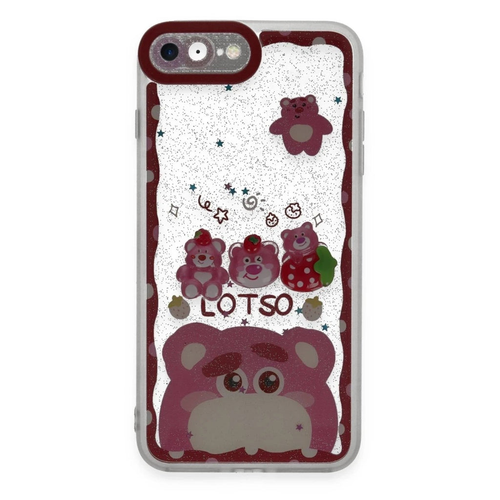 Mey İthalat® iPhone 7 Kılıf Sweet Desenli Silikon Kapak - Pembe
