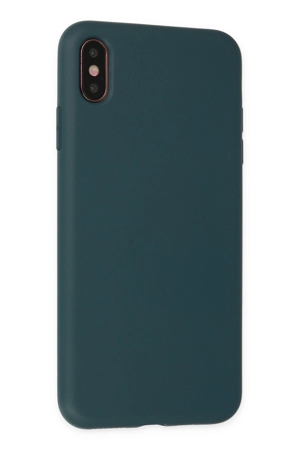 Mey İthalat® iPhone XS Max Kılıf Nano içi Kadife Silikon - Koyu Yeşil