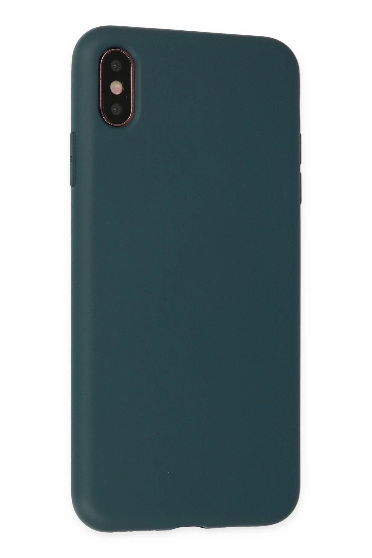 Mey İthalat® iPhone XS Max Kılıf Nano içi Kadife Silikon - Koyu Yeşil