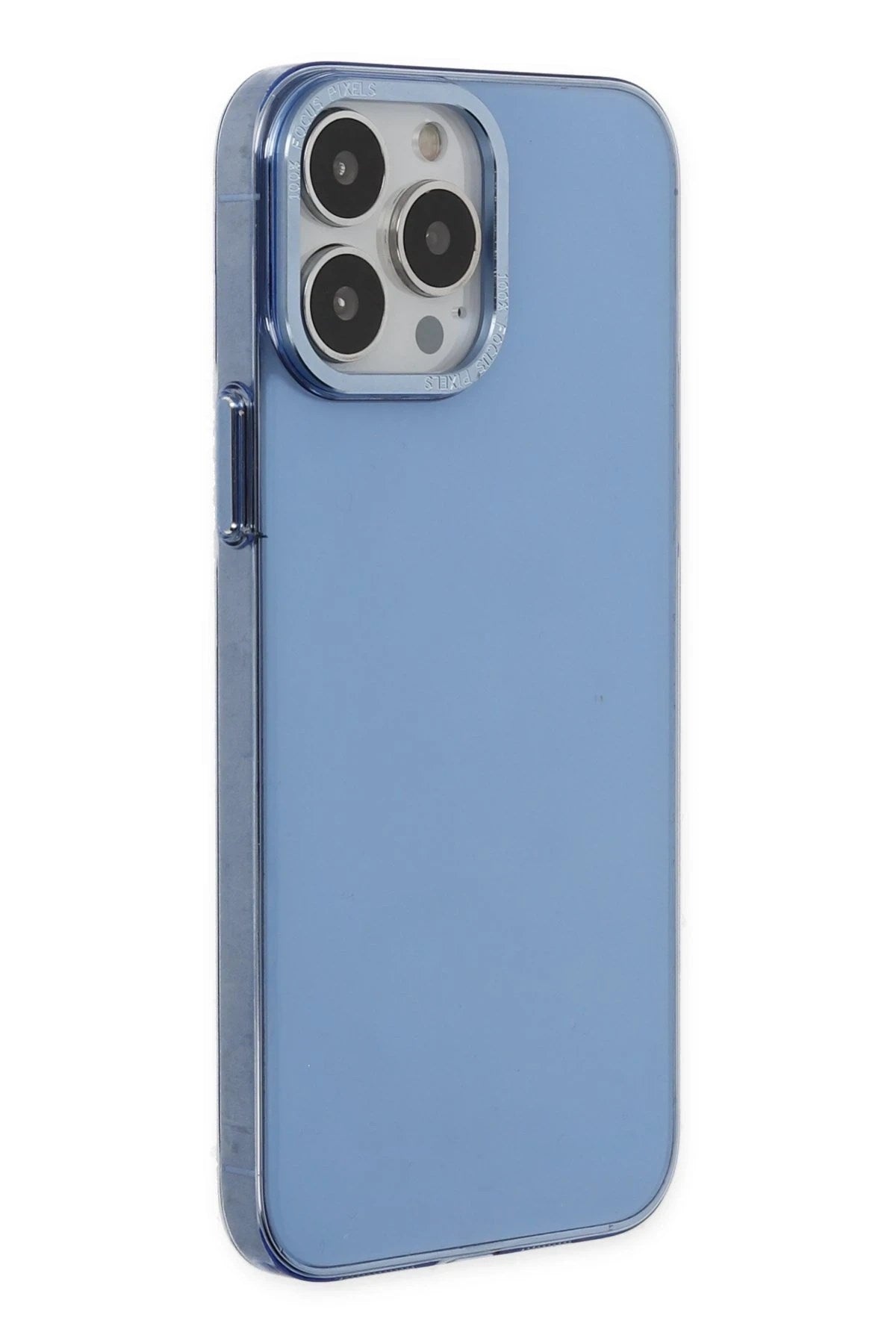 Mey İthalat® iPhone 14 Pro Kılıf Anka PC Sert Metal Kapak - Mavi