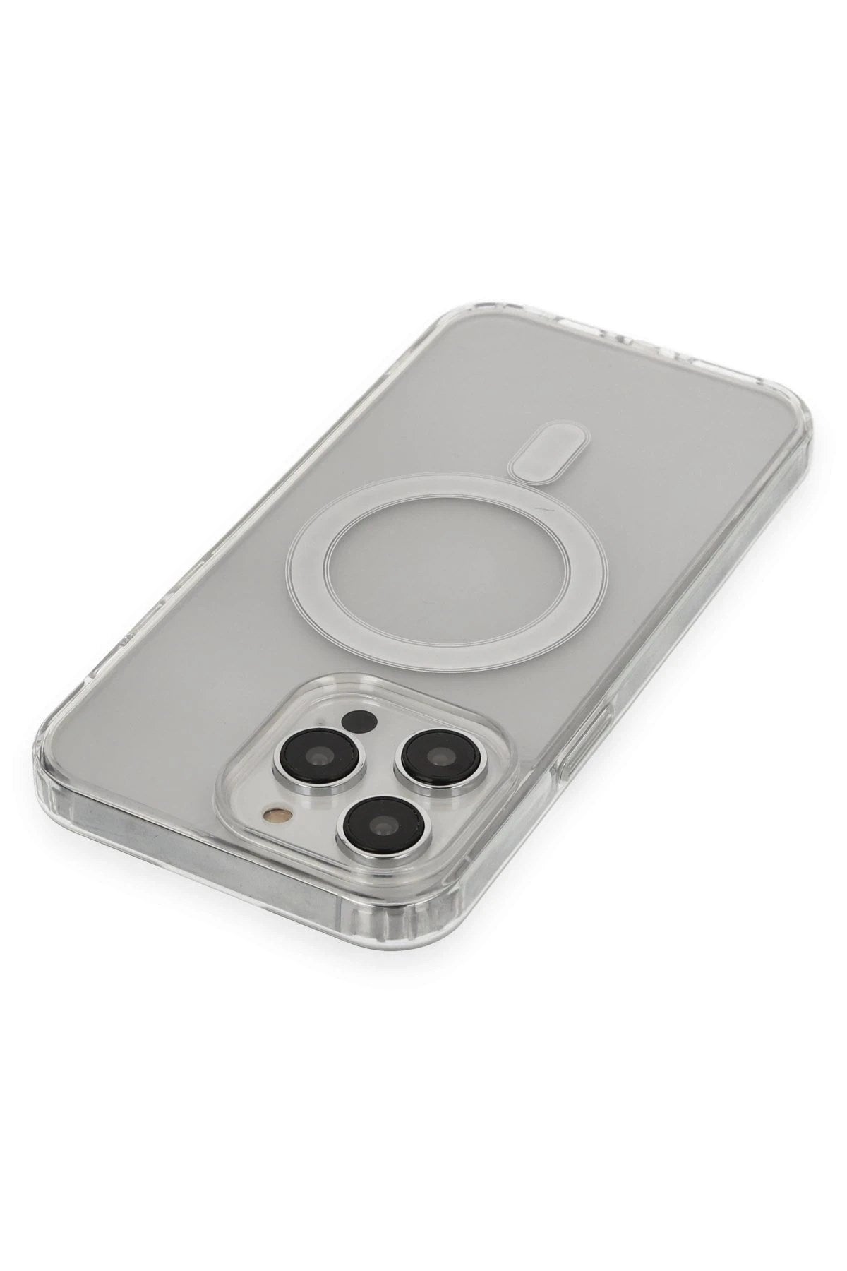 Mey İthalat® iPhone 14 Pro Max Kılıf Matte Şeffaf Magneticsafe - Şeffaf