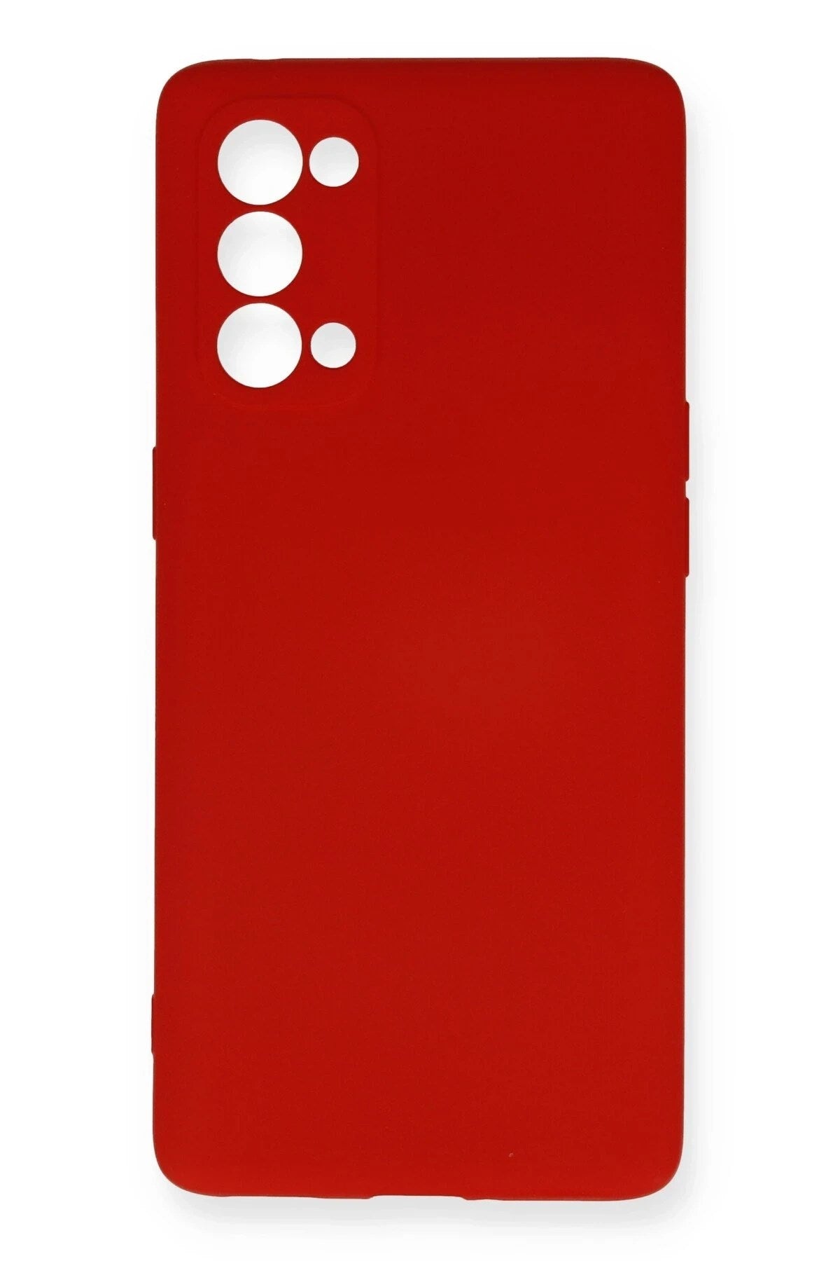 Mey İthalat® Reno 5 Pro Kılıf Nano içi Kadife Silikon - Kırmızı