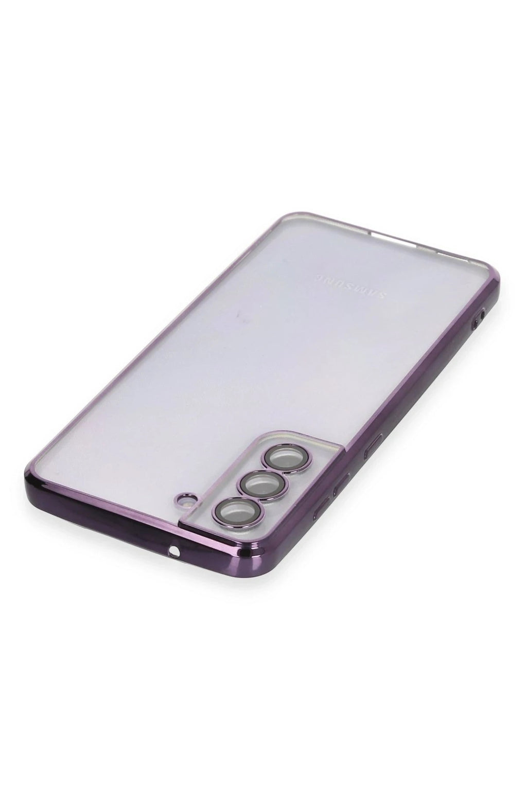 Mey İthalat® Samsung Galaxy S21 FE Kılıf Lensli Silikon - Mor