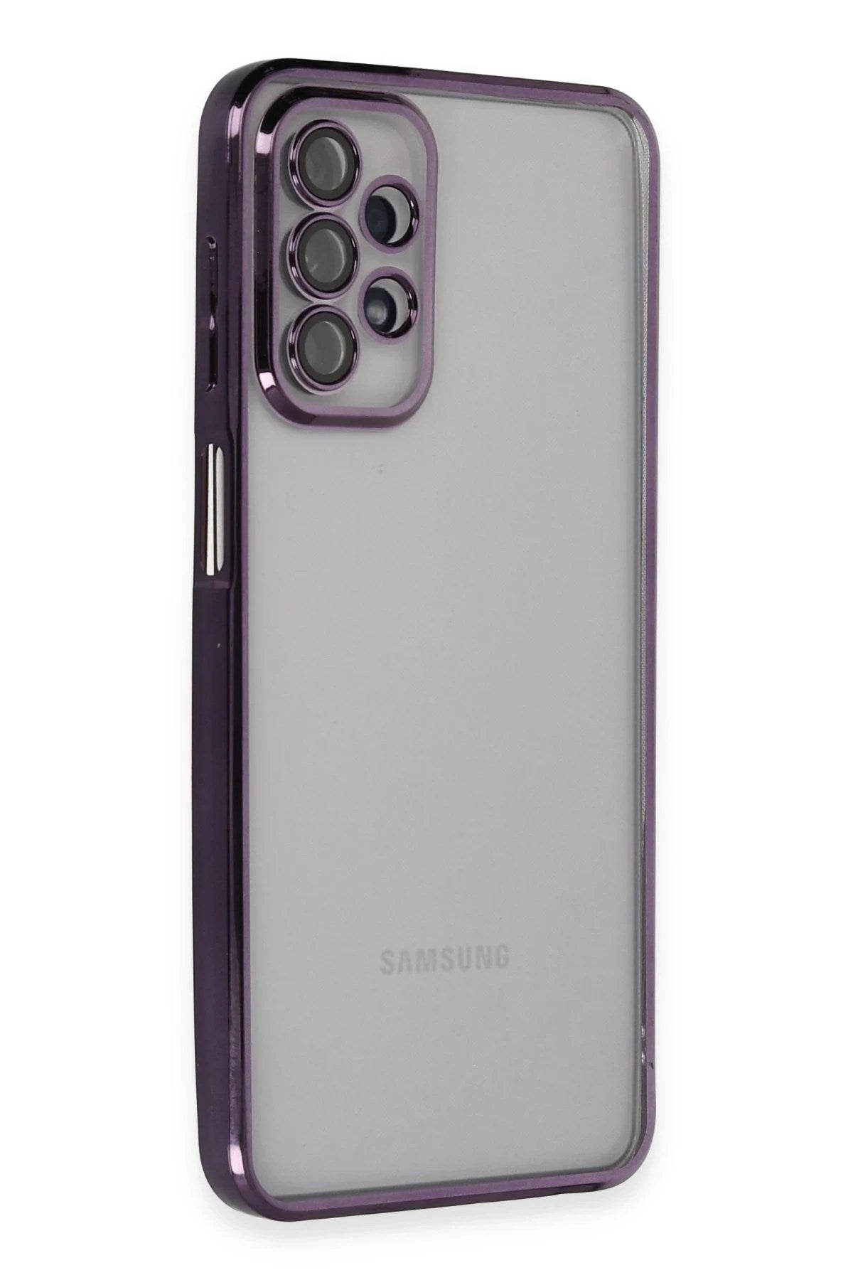 Mey İthalat® Samsung Galaxy A23 4G Kılıf Lensli Silikon - Mor