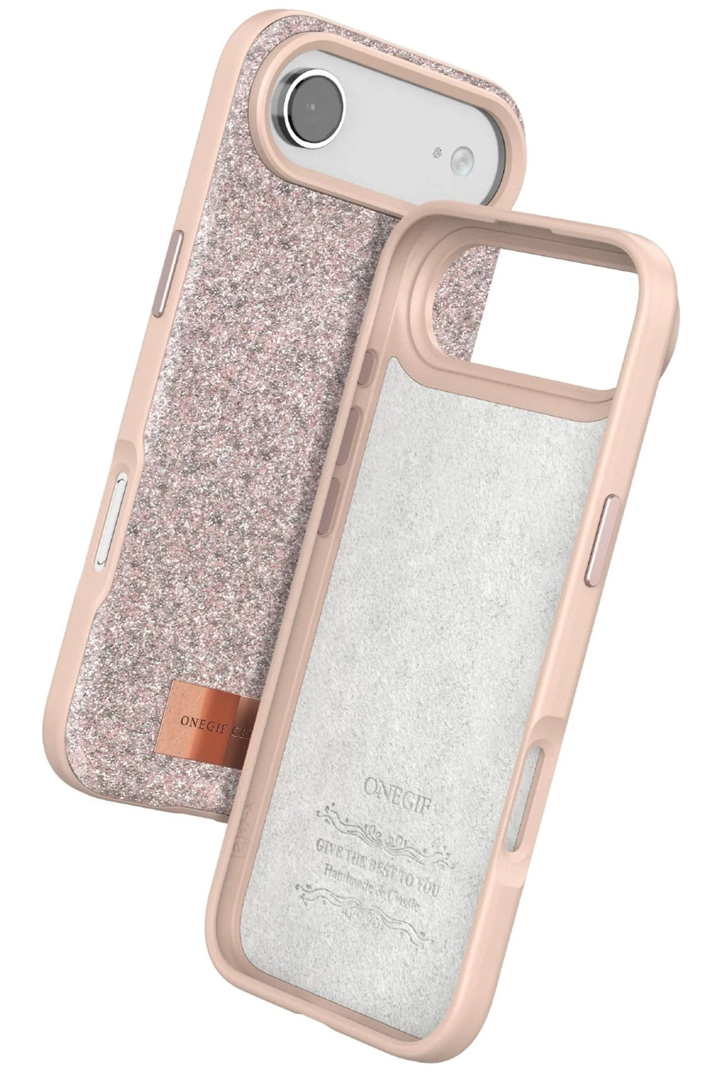 Mey İthalat® iPhone 17 Air Bright Simli Kapak - Pembe