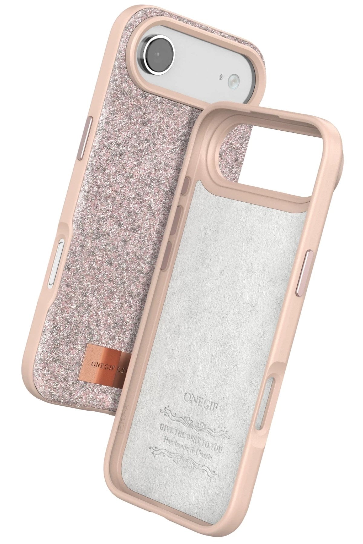 Mey İthalat® iPhone 17 Air Bright Simli Kapak - Pembe