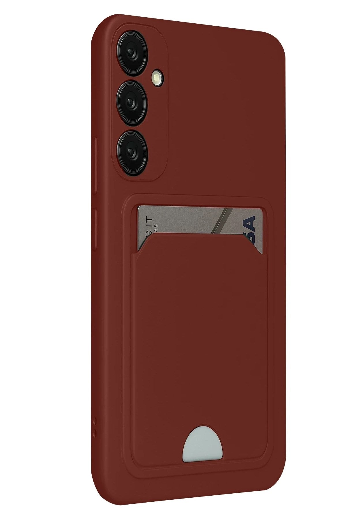 Mey İthalat® Samsung Galaxy S24 FE Kılıf Kelvin Kartvizitli Silikon - Bordo