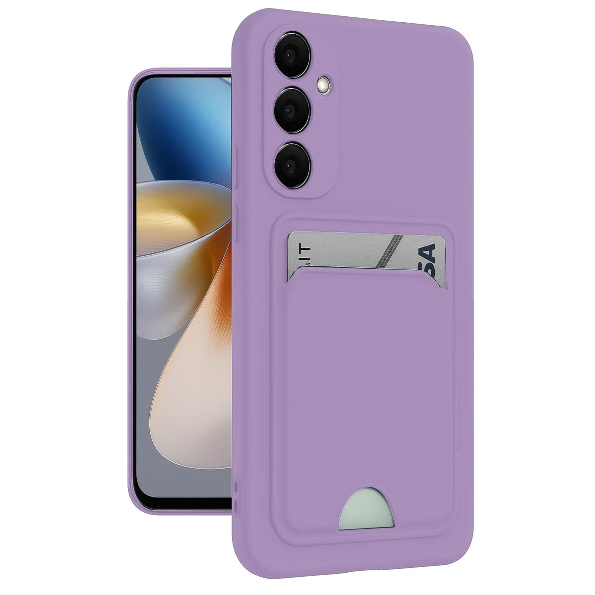 Mey İthalat® Samsung Galaxy M15 Kelvin Kartvizitli Silikon - Lila