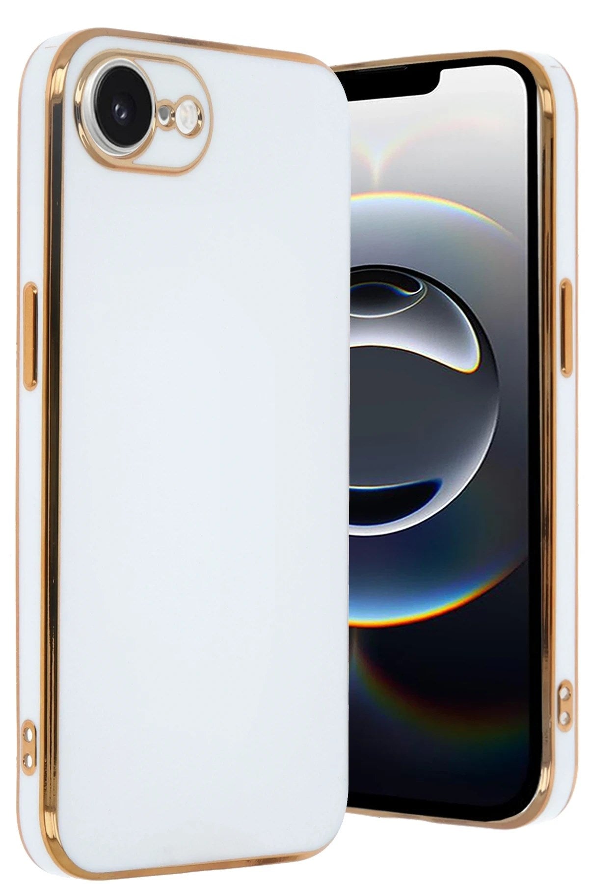 Mey İthalat® iPhone 16E Kılıf Volet Silikon - Beyaz