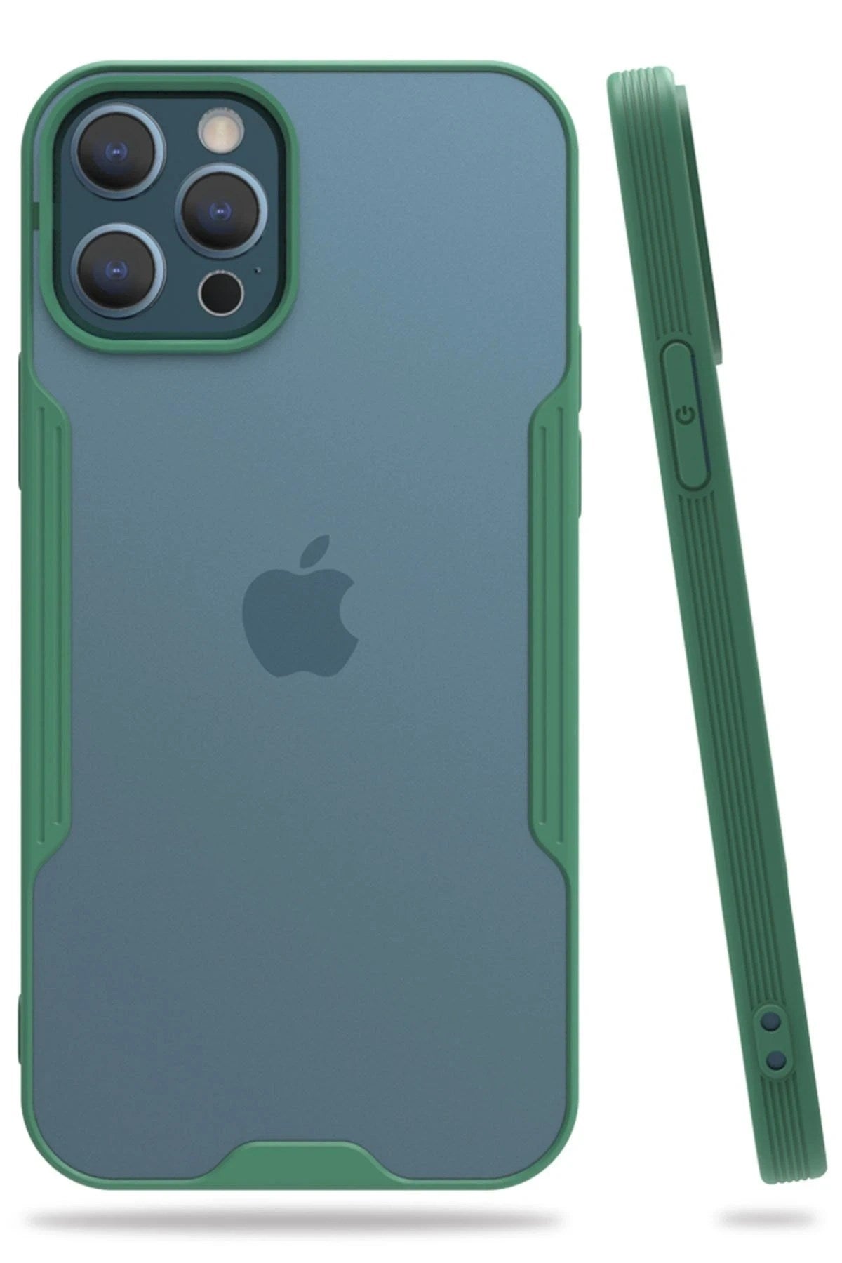 Mey İthalat® iPhone 12 Pro Max Kılıf Platin Silikon - Yeşil