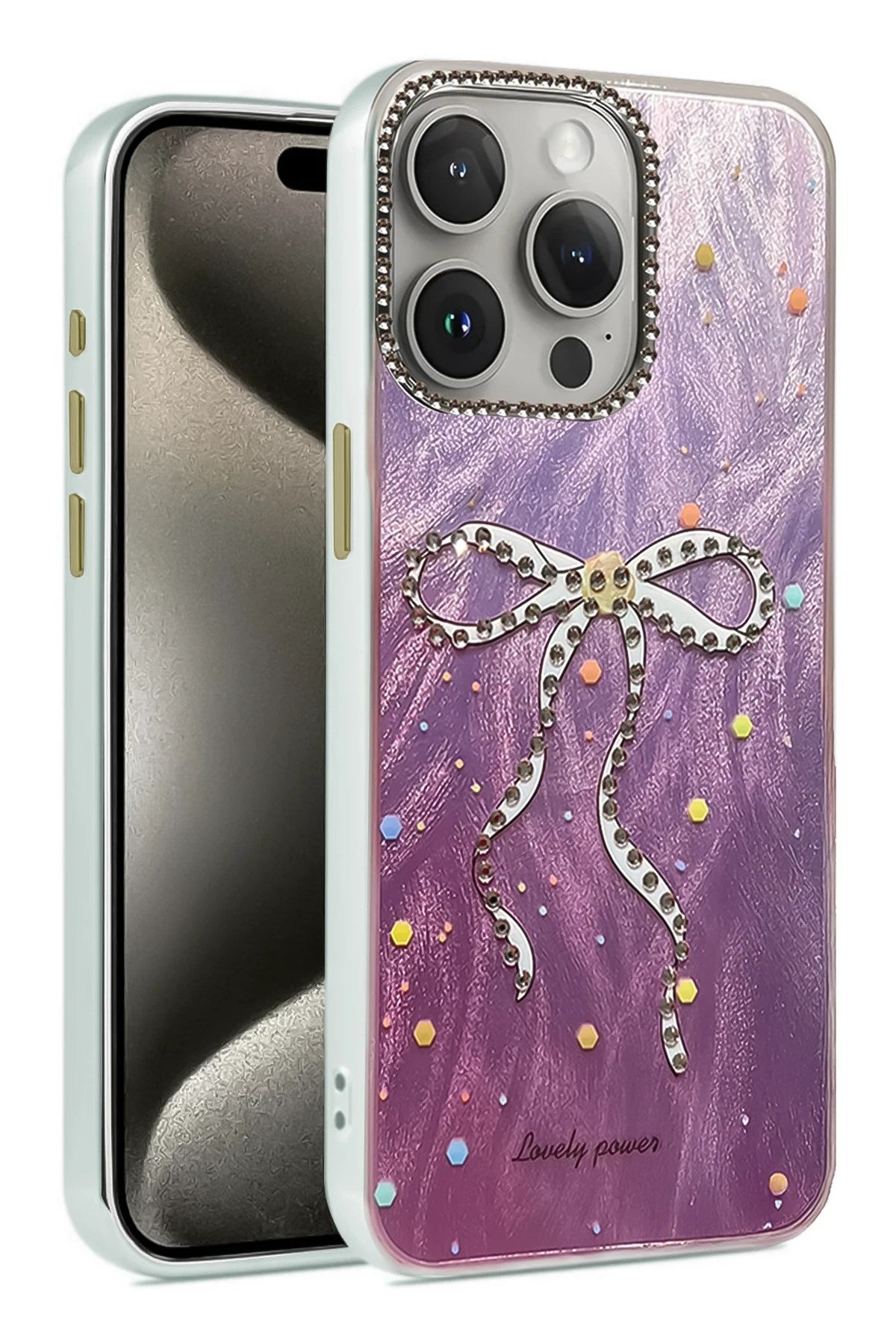 Mey İthalat® iPhone 15 Pro Kılıf Blade Aynalı Desenli Kapak - Desen 1