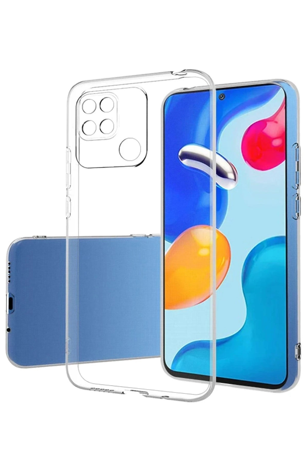 Mey İthalat® Redmi 10C Kılıf Lüx Şeffaf Silikon