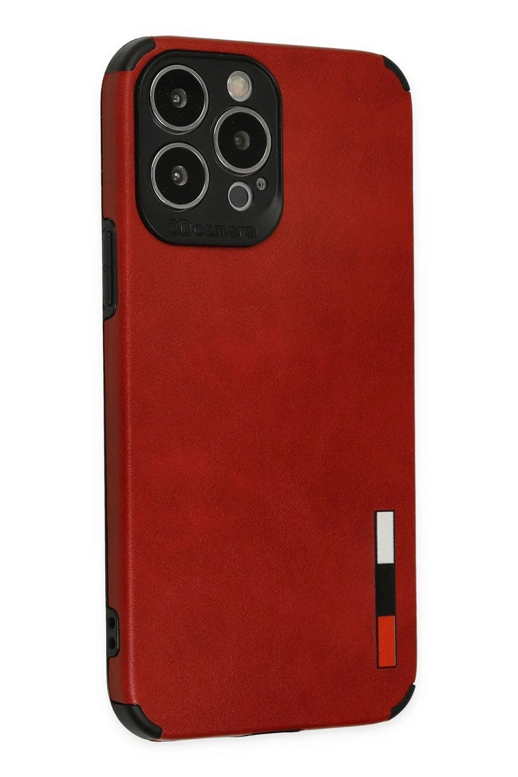 Mey İthalat® iPhone 13 Pro Kılıf Loop Deri Silikon - Kırmızı