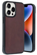 Mey İthalat® iPhone 14 Pro Max Kılıf Aras Deri Kapak - Bordo