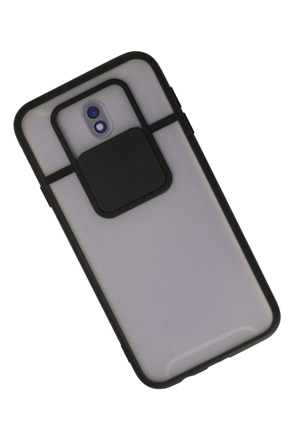 Mey İthalat® Samsung Galaxy J7 Pro / J730 Kılıf Palm Buzlu Kamera Sürgülü Silikon - Siyah