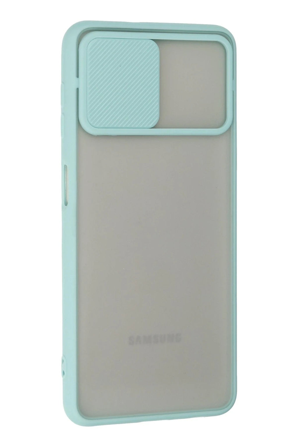 Mey İthalat® Samsung Galaxy A22 Kılıf Palm Buzlu Kamera Sürgülü Silikon - Turkuaz