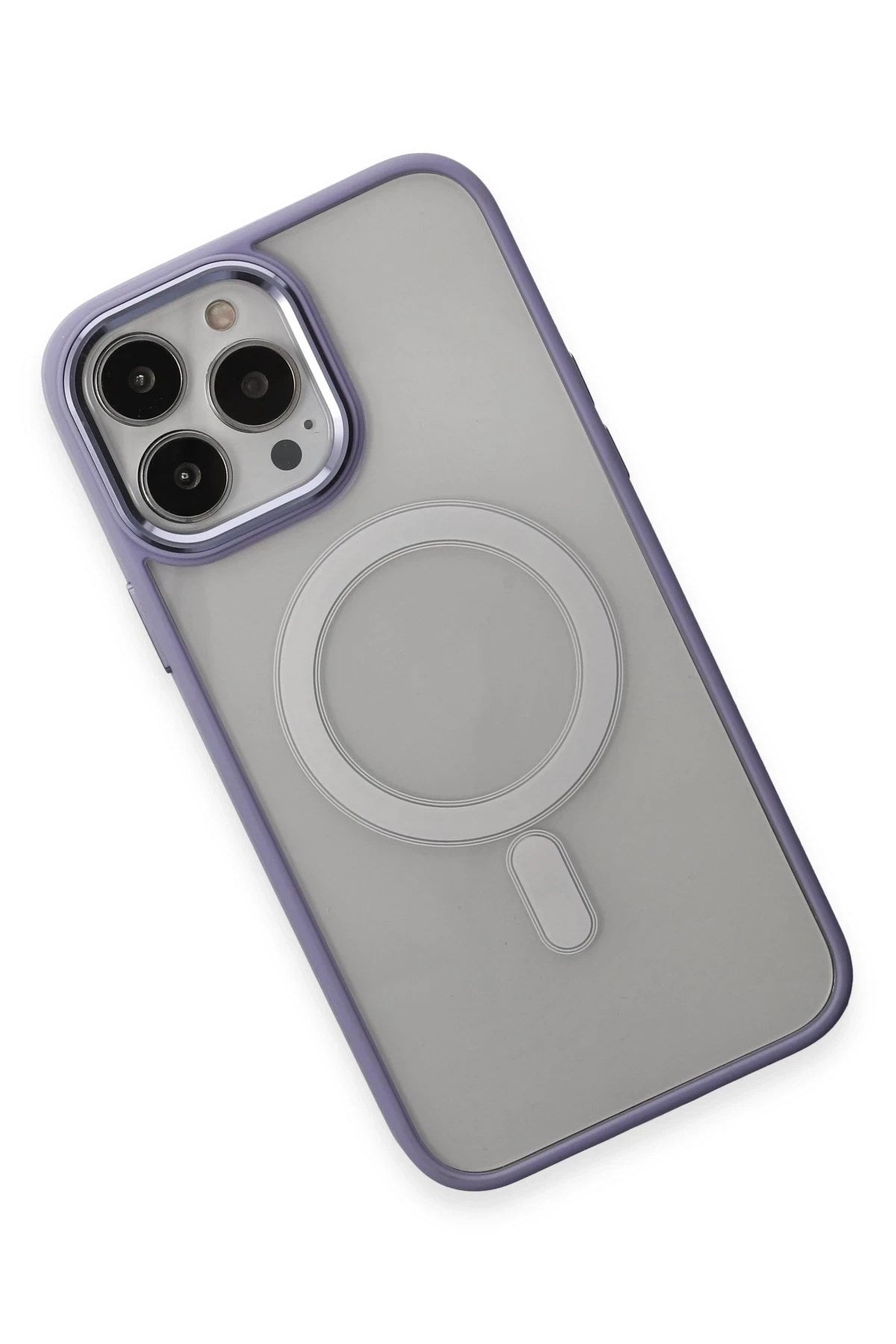 Mey İthalat® iPhone 15 Pro Max Kılıf Room Magneticsafe Silikon - Lila