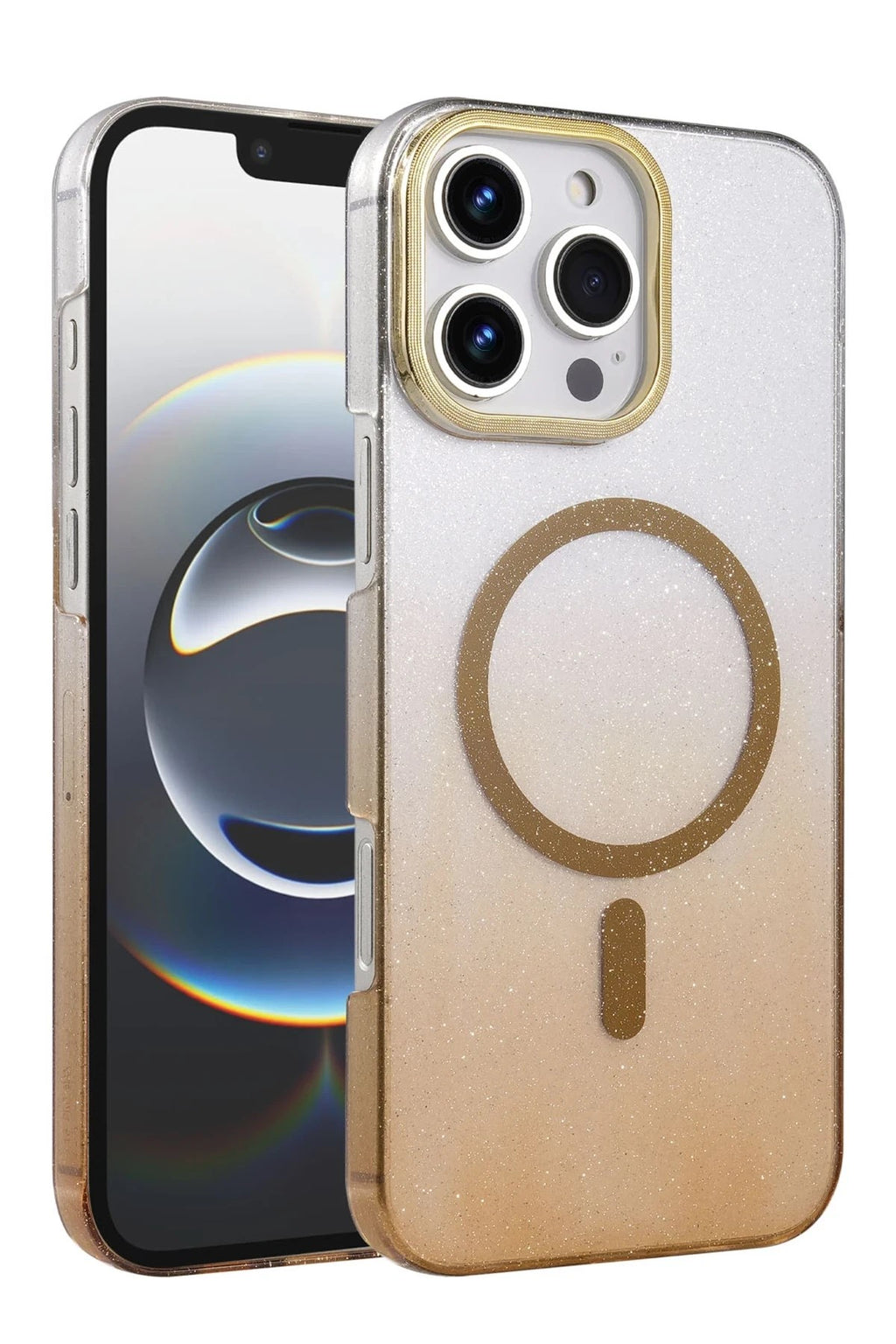 Mey İthalat® iPhone 16 Pro Glossy Magsafe Kapak - Çöl Titanyum