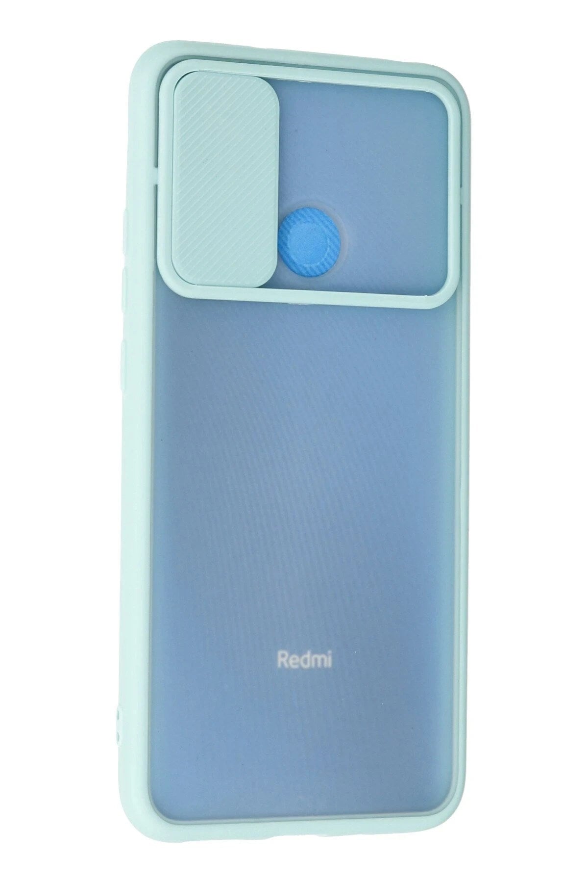 Mey İthalat® Redmi 9C Kılıf Palm Buzlu Kamera Sürgülü Silikon - Turkuaz