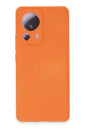Mey İthalat® Mi 13 Lite Kılıf Nano içi Kadife Silikon - Turuncu