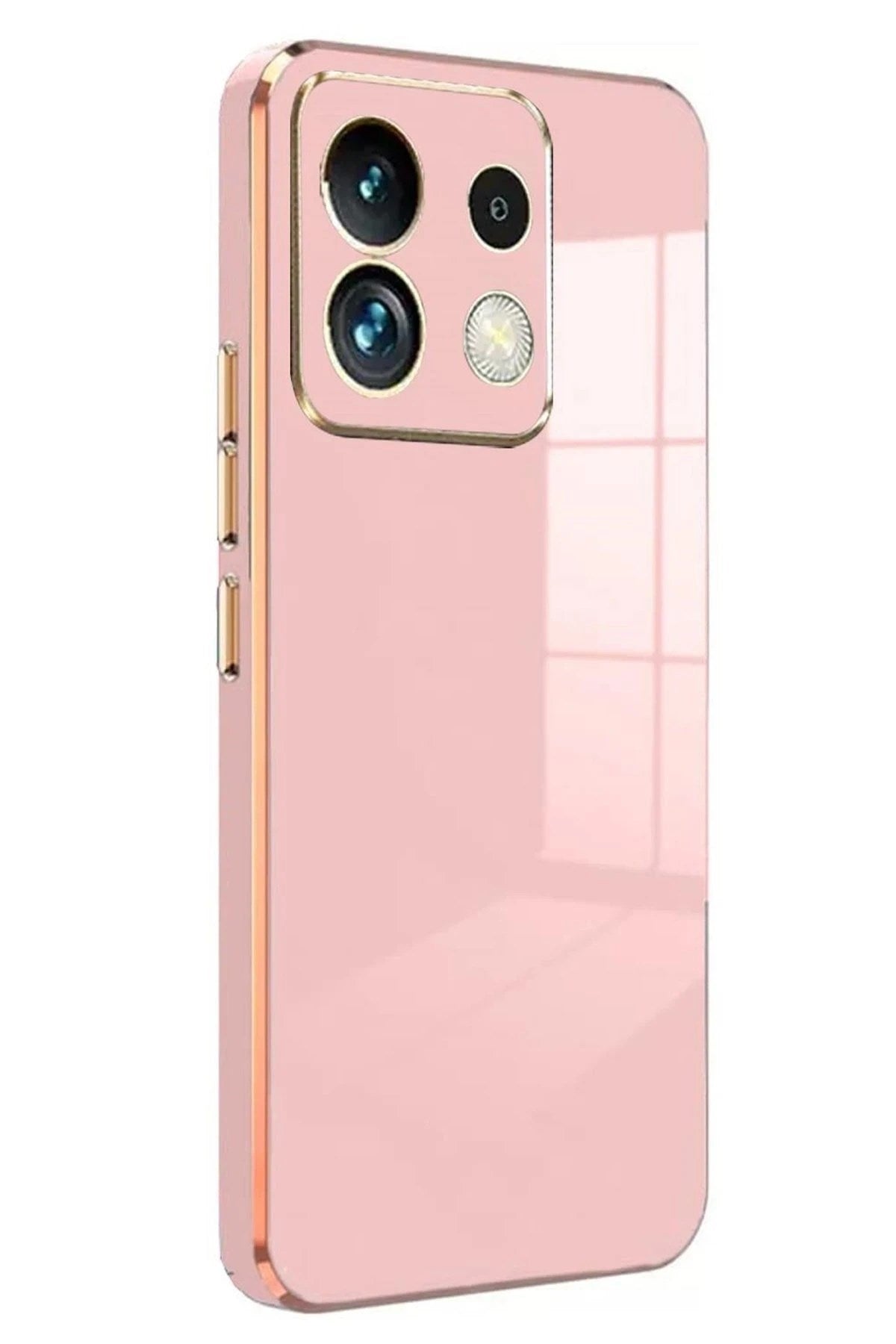 Mey İthalat® Poco M6 Pro 4G Kılıf Volet Silikon - Pembe