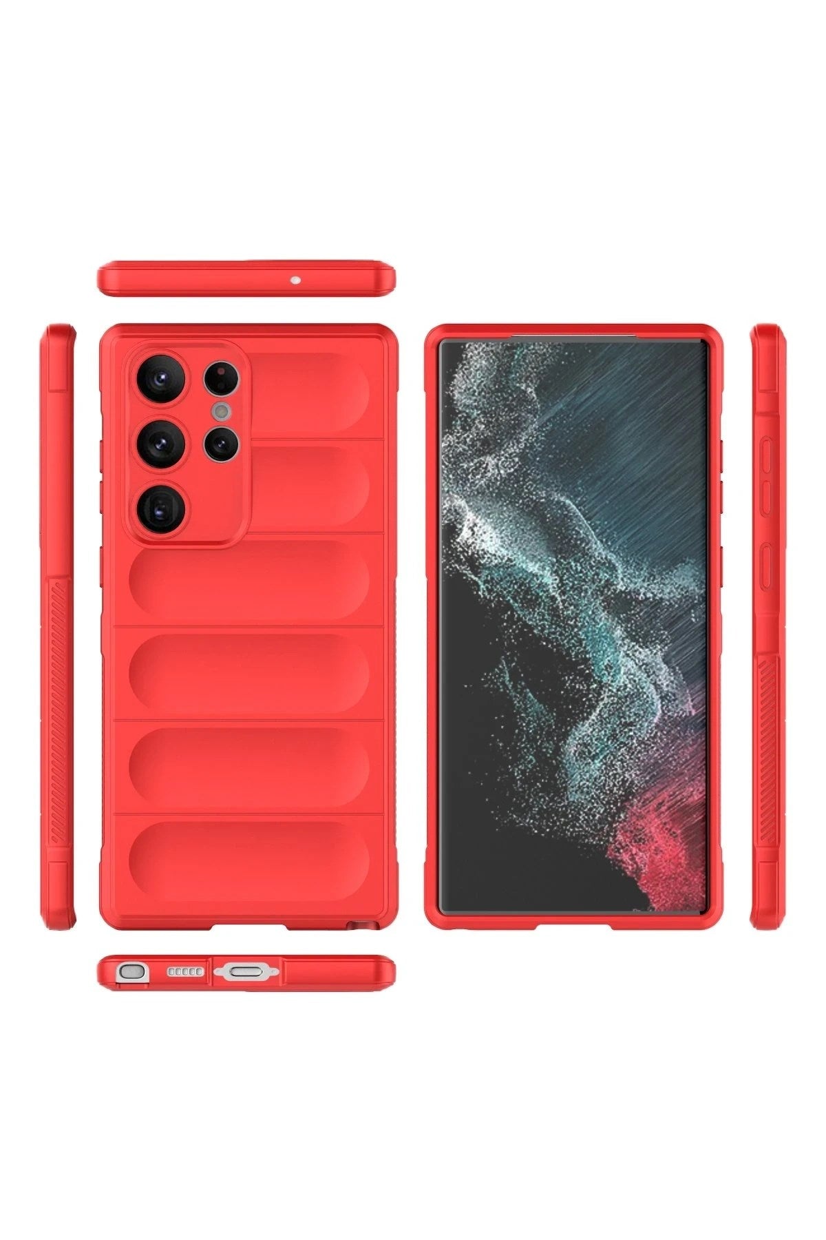 Mey İthalat® Samsung Galaxy S23 Ultra Kılıf Optimum Silikon - Kırmızı