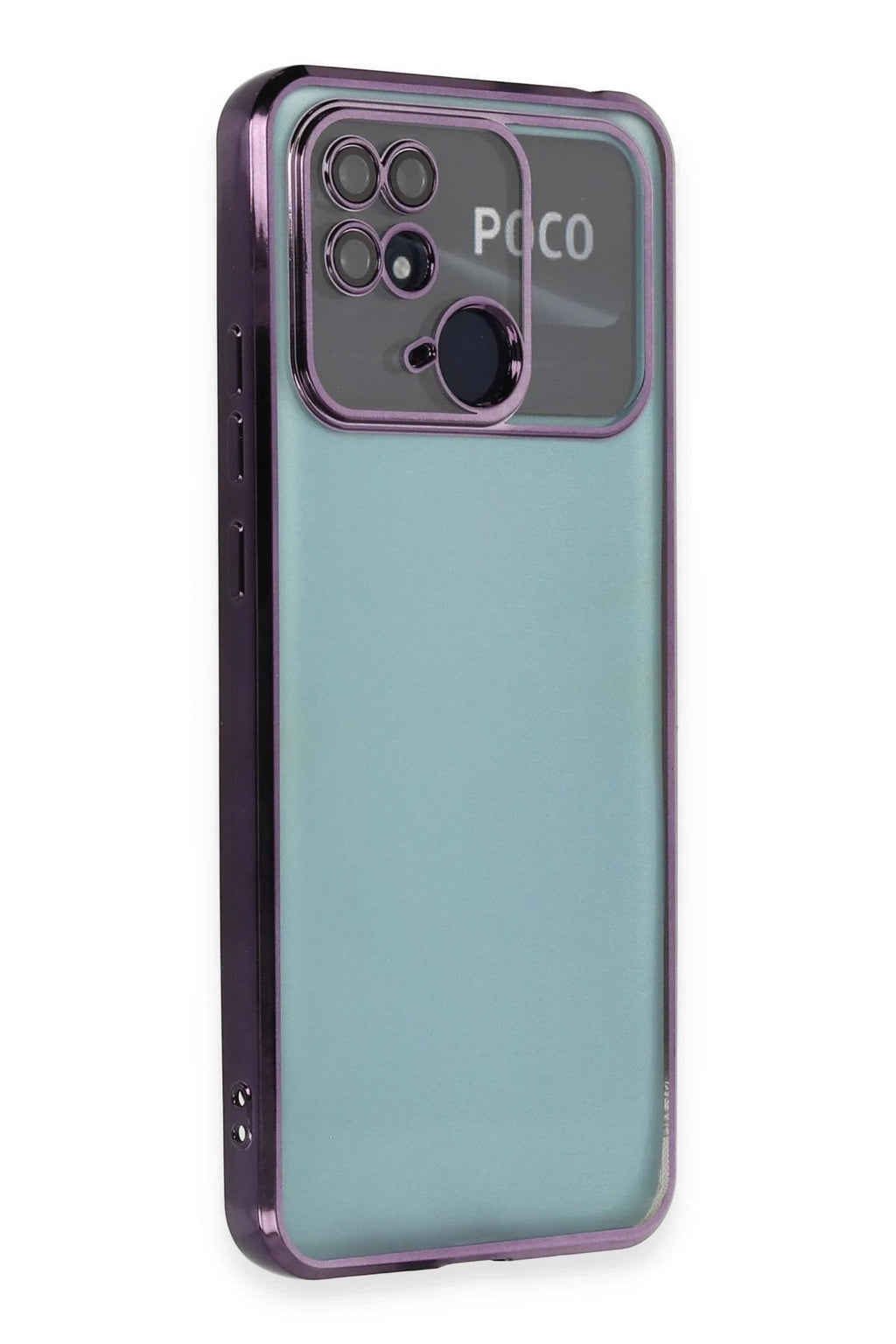 Mey İthalat® Redmi 10C Kılıf Lensli Silikon - Mor