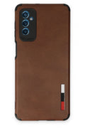 Mey İthalat® Samsung Galaxy M52 5G Kılıf Loop Deri Silikon - Kahverengi