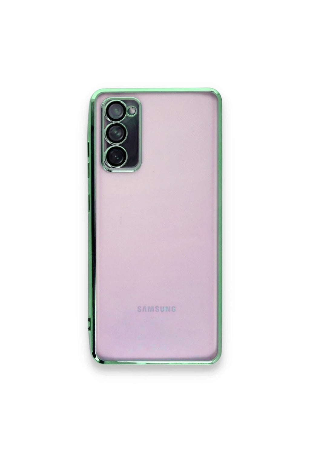 Mey İthalat® Samsung Galaxy S20 FE Kılıf Lensli Silikon - Yeşil