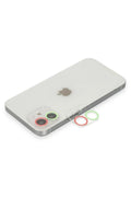 Mey İthalat® iPhone 12 Mini Renkli Kamera Lens Koruma Cam - Yeşil-Pembe