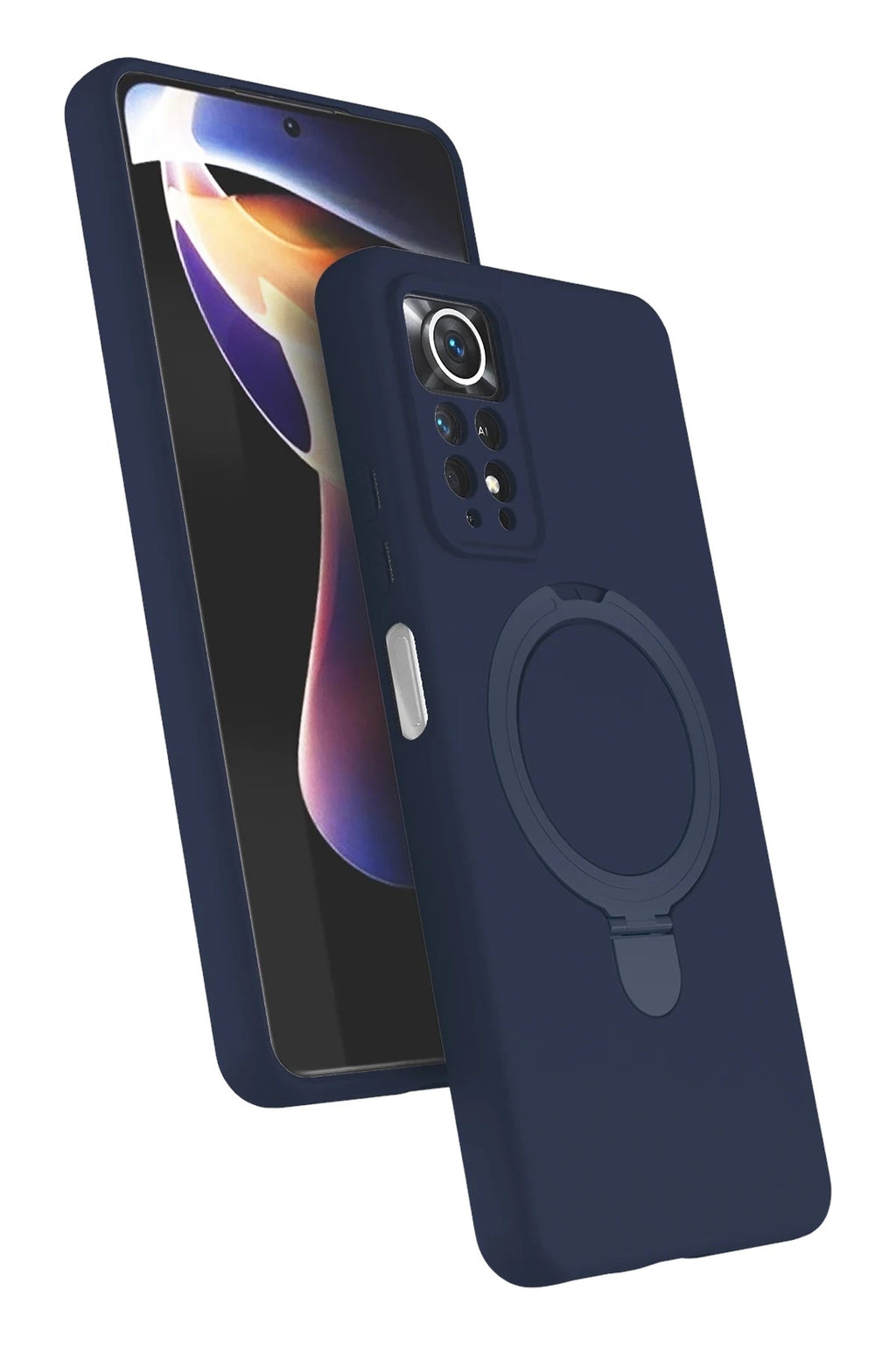 Mey İthalat® Redmi Note 12 Pro 4G Regal Magsafe Standlı Kapak - Lacivert