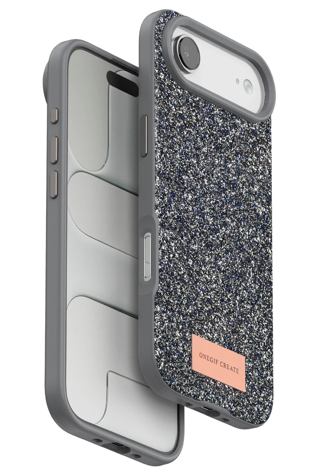 Mey İthalat® iPhone 17 Air Bright Simli Kapak - Gümüş